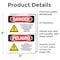 Signmission Hazardous Waste Storage Area Bilingual Danger Sign, Vinyl Decal, 3.5in W x 5in L, 2PK OS-2PACK-DS-D-35-VS-1321 - alternate 4